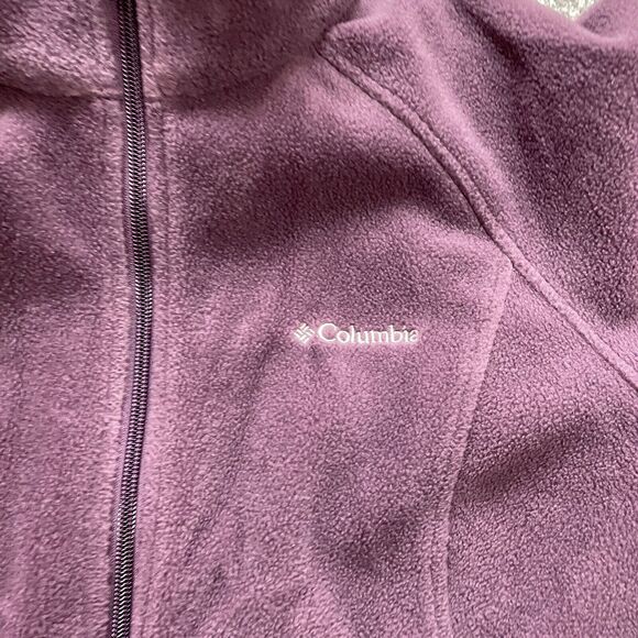 Columbia Jacket Adult Large Purple Soft Fleece Full Zip Pockets Hiking Outdoor - Picture 11 of 14